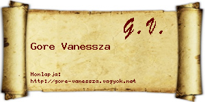 Gore Vanessza névjegykártya